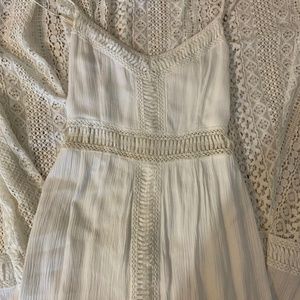 Abercrombie & Fitch white crochet maxi dress xs